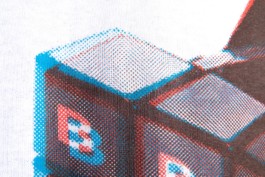 Nahaufnahme des Stoffs eines Siebdruck-Tshirts