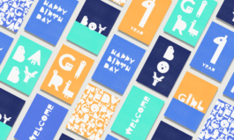 Bunte Karten für Neugeborene, Babys, Kinder und Geburtstage mit dem Elefont.